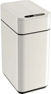 hOmeLabs Durable 2.4 Gallon Sensor Trash Can, Retractable Butterfly Lid, Batteries Included, Space-Efficient, Easy Clean, Battery-Powered