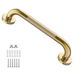 Gold Shower Grab Bar w/Anti-Slip Knurled Grip 20 Inch, Munzong Wall Mounted Stainless Steel Bath Grab Bar,Safety Balanced Handrail, Handicap Injury Elderly Senior Assist Support Textured Handle