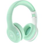 EarFun Kids Headphones Wireless, Bluetooth Headphones for Children, Foldable Over Ear Headphones with Microphone, Hi-Fi Stereo Sound, 40H Playtime, 85/94dB Volume Limited, for Tablet, Phone, PC, Green