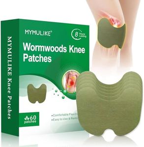 MYMULIKE 60PCS Knee Patches, Herbal Knee Patch, Warming Herbal Patches for Knee Patch Plaster Long Lasting Reduction of Joint Uncomfortable