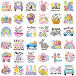 36 Sheets Easter Iron on Patches Clothing Iron on Transfers Bunny Egg Gnome Truck Pink Heat Transfer Stickers for T-Shirt Jacket Pillow Covers Backpack Hoodies DIY Decorations