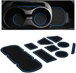 CupHolderHero fits Subaru BRZ, Toyota 86, and Scion FR-S 2012-2020 Accessories Premium Custom Interior Non-Slip Anti Dust Cup Holder Inserts, Center Console Liner Mats,Door Pocket 9pc Set (Blue Trim)