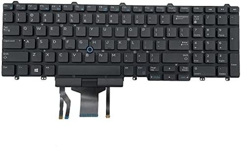 ANTWELON Laptop Replacement Keyboard Backlight for Dell Latitude E5550 E5570 5580 5590 5591, Precision 3510 3520 7510 7520 7710 7720 Series Laptop with Pointer US Layout Back Light