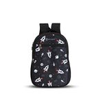 HYDER 35L Space Rocket Printed Latest And Trendy Stylish Waterproof College/Casual/School Bag/Backpack For Kids, Boys, Girls, Men And Women | Best Bags For Everyday Use (Black)