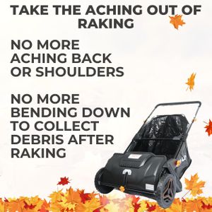 Garden Sweeper 530mm – 100L Large Capacity Outdoor Leaf Collector