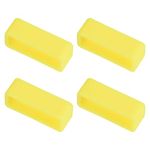 uxcell Watch Band Strap Loops, Rubber Replacement Fastener Rings Silicone Watch Holder Keeper for 22mm Width Watch Band, Yellow 4 Pcs