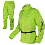 Motorcycle Motorbike Rain Over Suit 2 pc Waterproof Scooter Hi Vis Fluo 3XL