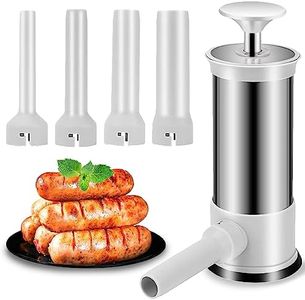 Sausage Stuffer with 4 Different Sizes Stuffing Tubes, Fast Sausage Filling,Homemade Sausage Maker, for Home Camping (2.2LB)…