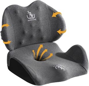 CULOTOL Ergonomic Cushion Lumbar Support Pillow Combo Set, 3D Design, Breathable Cover, Adjustable Back Support Foam Pillow, Ideal for Low Back Pain Relief and Long Sitting Hours