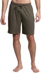 Mad Dog Mens Pajama Shorts - Comfy Knit Lounge Sleepwear with Pockets, Men's Summer House Pajama Bottoms, Sizes S to 2XL, Olive, Large