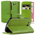 cadorabo Book Case works with Samsung Galaxy S3 / S3 NEO in GRASS GREEN - with Magnetic Closure, Stand Function and Card Slot - Wallet Etui Cover Pouch PU Leather Flip