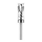 SpeTool Top Bearing Compression Flush Trim Router Bit with 1/4" Shank 1/2" Cutting Diameter, Up and Down Spiral Template Pattern Router Bit for Woodworking Trimming