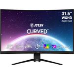 MSI MAG 325CQRXF 31.5 Inch WQHD Curved Gaming Monitor - 1000R, 2560 x 1440 Rapid VA Panel, 240 Hz / 1ms, 115% sRGB, DisplayHDR 400, Adaptive Sync, Mystic Light - DP 1.4a, HDMI 2.0, USB Type-C