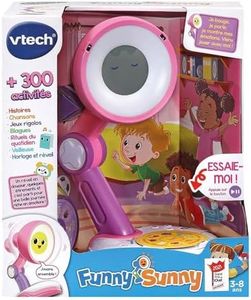 VTech - Funny Sunny Rose, Compagnon Interactif, Conteuse d'Histoires et Chansons, Relaxation, Routine, Émotions, Jeux Rigolos, Veilleuse, Réveil, Cadeau Enfant de 3 Ans à 8 Ans - Contenu en Français