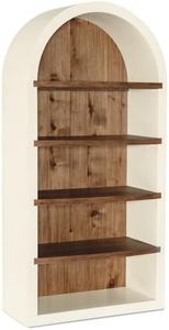 Hooker Furnishings Big Sky Four-Shelf Bookcase with Pecky Hickory Veneer for the Library or Study