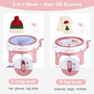 M.J COMFY-LIFE 48-Needle Knitting Machine – Hand Crank Yarn Loom