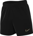 NIKE, Dri-Fit Academy, Shorts, Black/Black/Metallic Gold, L, Man