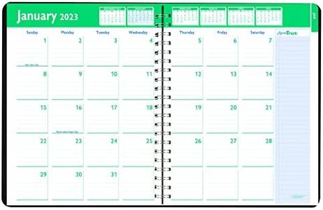 House of Doolittle Express Track Recycled Weekly Appointment Book/Monthly Planner, 11 x 8.5, Black Cover, 13-Month (Jan to Jan): 2023 to 2024