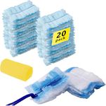 XTAIQD 20 PCS Flash Dust Magnet Refills,Disposable Duster Heads,Fluffy Duster Refills,Strong Electrostatic Dust Removal for Home & Car Cleaning,Manual Dust Refill Pack with 1 Handle 1