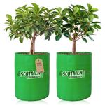 SCOTMEN Terrace Gardening Fruit Tree Grow Bag 18"x18" - Pack of 2 Green Grow Bag Plants Bags Big Size