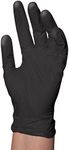 BaBylissPRO Reusable Black Satin Latex Gloves, Medium, 4 per box