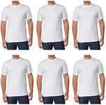 Kirkland Signature Mens Crew Neck 6 Pack,White,Large