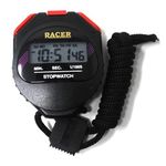 Buko Stopwatch with Alarm Handheld LCD Digital Professional Timer Sports Stop Watch with Plastic Box Black (Classic)