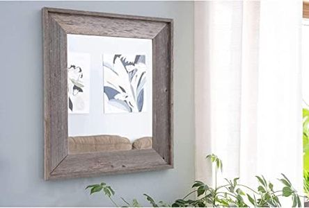 BarnwoodUSA 16x20 Mirror Large Farmhouse | Rectangular Wall Outer Dims 23x27 Reclaimed Wood Decor: Bathroom, Vanity, Living Room Can Hang Horizontal or Vertical Natural Weathered Gray