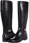 Lauren Ralph Lauren Womens Berdie Leather Knee-High Riding Boots, Black, 5.5