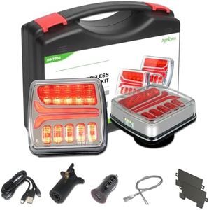 Agrieyes Wireless Trailer Lights, Magnetic LED Trailer Light Rechargeable, Portable Tow Lights Kit for Trucks, Wrenker, Boat, RV, Caravan, DOT Compliant