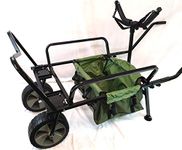 Bison Heavy Duty Two Wheel Fishing Barrow, with Barrow Bag and Y Bar