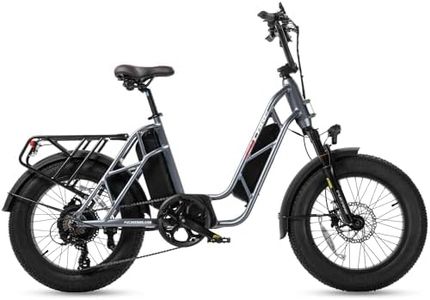 Fucare Electric Bike for Adults 48V 30AH Dual Battery 120-200KM Long Range Ebikes for Adults,400lbs Capacity,1200W 52KM/H,20''×4.0'' Fat Tire,Hydraulic Brakes (Gemini (Step-Through), Graphite Grey)