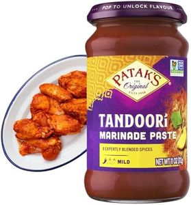 Patak’s Tandoori Marinade Paste - Mild Indian Tandoori Paste with 8 Expertly Blended Spices - Gluten-Free & Vegan - Flavorful Chicken Marinade for Grilling, Baking & BBQ Cooking - 11oz Jar (Pack of 1)