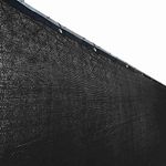 ALEKO Fence Privacy Screen Fabric | Backyard Fencing Windscreen Shade Cover | Outdoor Mesh Fabric with Grommets | 6 x 150 Feet | Black | PLK06150ABLK