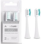 AquaSonic Icon Replacement Brush Heads | Compatible with AquaSonic Icon Toothbrush | 2 Brush Heads | for Normal & Sensitive Teeth (Pearl)