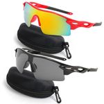 swanoble UV400 2 Sports Sunglasses for Kids Cycling,Light frame Sunglasses for Boys Girls,Youth Softball Baseball Golf