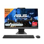 ASUS AiO M3 Series, 27" (68.58 cms) FHD, AMD Ryzen 5 7520U, All-in-One Desktop (16GB/512GB SSD/Windows 11/Office 2021/with Wireless Keyboard & Mouse/Black/8.90 Kg), M3702WFA-BA002WS