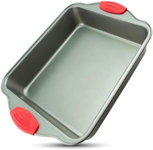 Boxiki Kitchen Non-Stick Steel 8x8 Square Baking Pan Durable, Convenient, and Premium Quality Non-Stick Baking Mold Bakeware.