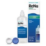 ReNu MultiPlus Multi-Purpose Contact Lens Solution, 240ml, for Soft Contact Lenses, Moisturise, Remove Protein, Clean, Disinfect, Lubricate, Rinse and Store Your Lenses, Lens Case Included