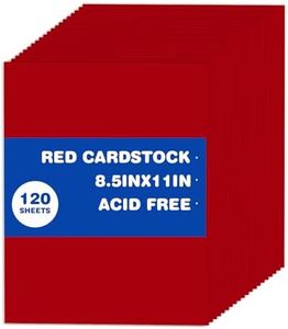 120 Sheets Cardstock 8.5x11, 65lb Dark Red Card Stock, Red Construction Paper, 180gsm Thick Printer Paper for Printing, Painting, Card Making, Kids School Supplies,Party Decorations