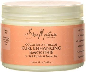 Shea Moisture, Maschera per capelli ricci con proteine della seta e olio di nim, Profumo: Cocco e Ibisco, 340 g