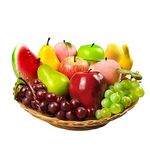 12 Pcs Artificial Fruits, Fake Fruits Set, Simulation Fruit for Home, Simulation Fruit Props, Lifelike Fruit Party Decorations, Fake Apple, Banana, Grape, Watermelon, Peach, Mango, Pear