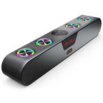 CrossBeats Blaze B30 (2025) Bluetooth 30W Soundbar Gaming RGB Light, AUX, BT, SD Card, USB &FM, 8 Hrs Playtime Fast Charge Sound bar Smart tv with Built-in mic, Speaker for Mobile, PC, Laptop - Black