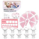 Nursi Luna Flange Sizing Kit with Flange Inserts 13/15/17/19/21mm 10PCS, Nipple Ruler Tool, 2 Packs, Flange Insert for 24mm Pump, Breastfeeding Essential Kit for New Moms