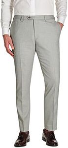 HBDesign Mens Casual Fashion Slim Fit Flat Straight Iron Free Pants Light Grey 40W34L