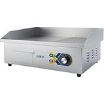 Stalwart DA-EG8182 Commercial Griddle Smooth/Ribbed 550x420x240mm 3kW Electric