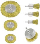 Inditrust New 7pc heavy duty wire brush size (75,65,50,50,30,25 & 19)mm for Dust Paint & etc Wheel Brush (Pack of 7)