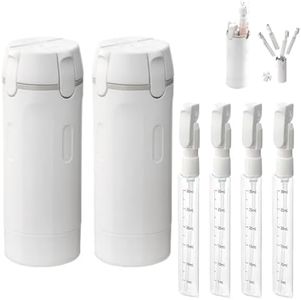 4 in 1 Travel Dispenser, Travel Bottles for Toiletries, 4-in-1 Travel Dispenser Bottle Refillable Leakproof Design 4-in-1 Travel Refill Bottle Portable Travel Size Containers (White-2PCS)