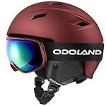 Odoland Ski Helmet and Goggles Set,