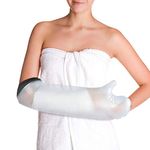 Cast Covers for Shower Arm Adult, Waterproof Cast Cover Arm and Reusable Sealed Cast Protector to Keep Wound and Bandages Dry, Fit The Finger Hand Wrist, No Mark on Skin-Short Arm Size